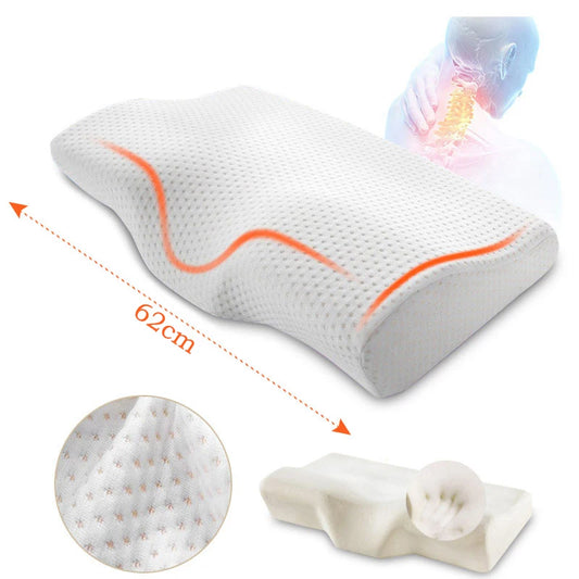 Cervical Memory Foam Neck Pillow - Orthopedic Support