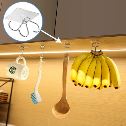 Self-Adhesive Wall Hooks - Transparent & Strong 10/1Pcs