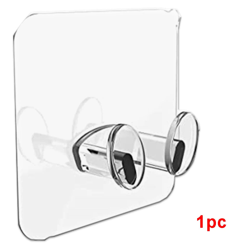 Self-Adhesive Wall Hooks - Transparent & Strong 10/1Pcs