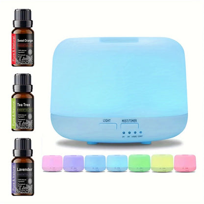 Air Humidifier Oil Diffuser 10.14oz with 3 Essential Oils