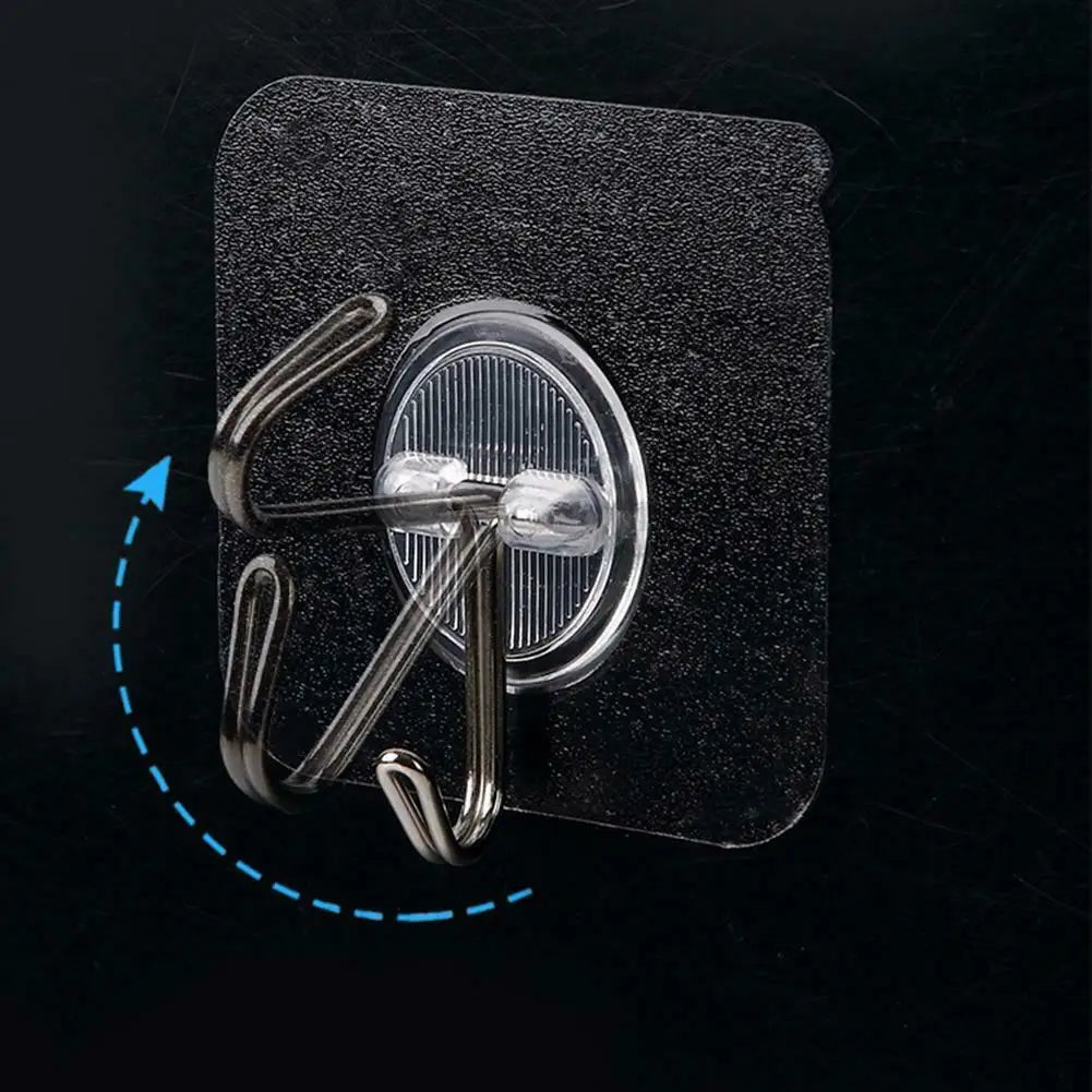 Self-Adhesive Wall Hooks - Transparent & Strong 10/1Pcs